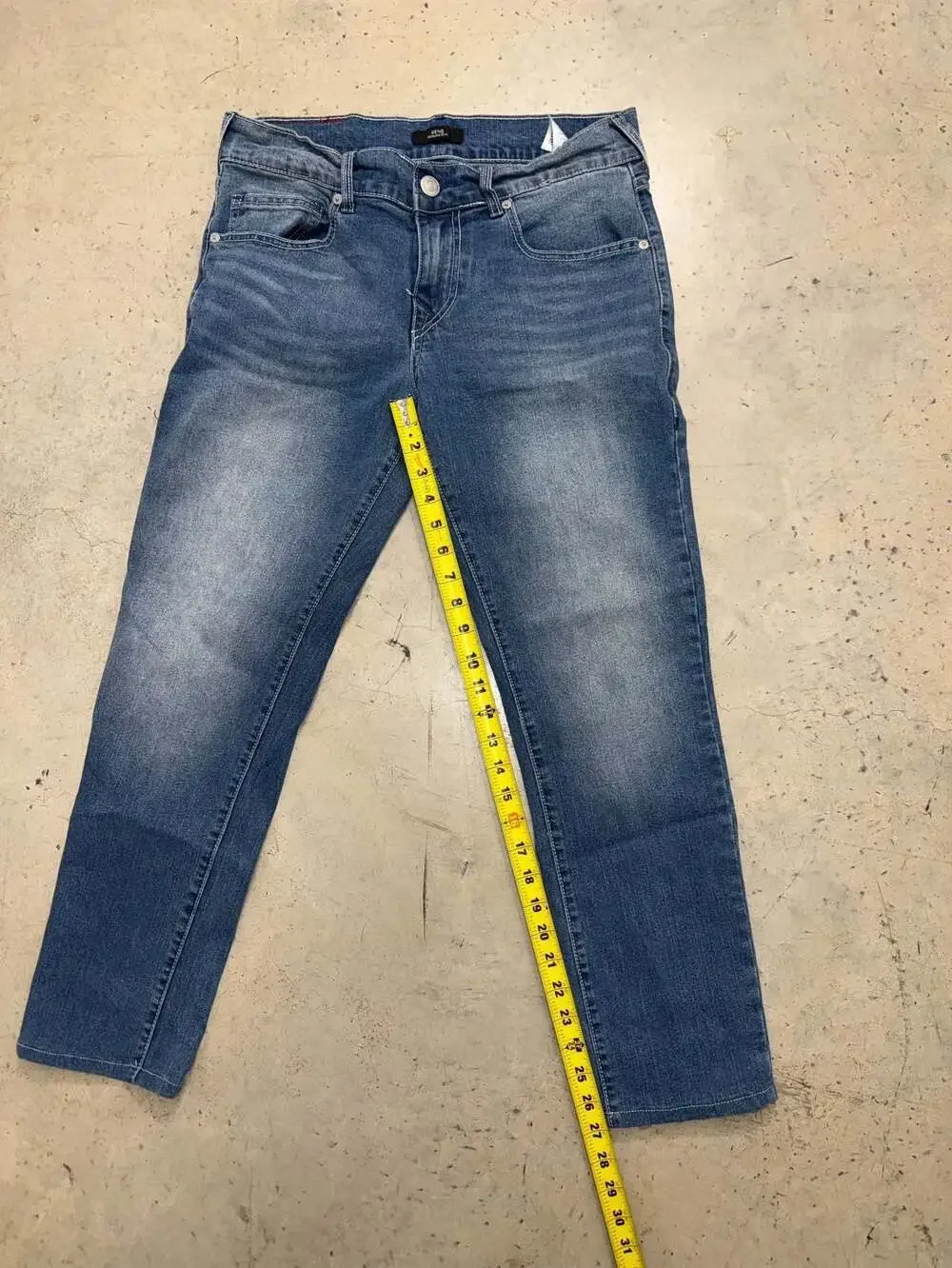 True Religion Geno Relaxed Slim Blue Denim Jeans Size 30
